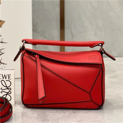 [로에베]Loewe 2021 Women's Puzzle Mini Tote Shoulder Bag,18cm - 로에베 2021 여성용 퍼즐 미니 토트 숄더백,18cm,LOEB0508,레드