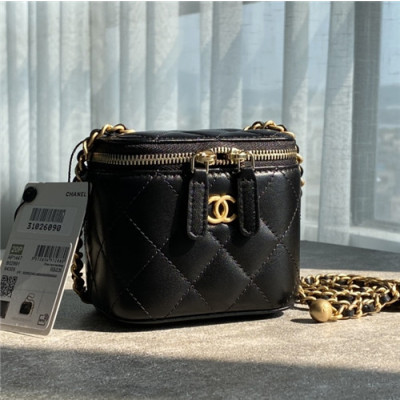 [샤넬]Chanel 2021 Gold Ball Mini Vanity Bag,11.5cm - 샤넬 2021 골드볼 미니 배니티백,11.5cm,CHAB1645,블랙