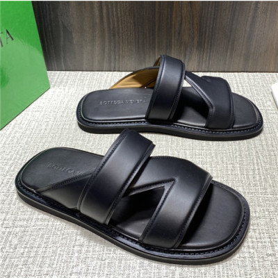 Bottega Veneta 2021 Men's  Leather Band Sandal - 보테가베네타 2021 남성용 레더 밴드 샌들,Size(240--270),BVS0334,블랙