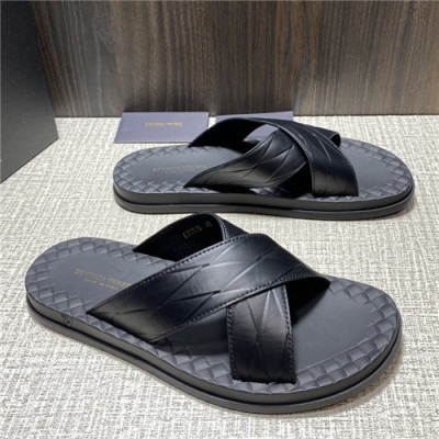 Bottega Veneta 2021 Men's  Leather Slipper  - 보테가베네타 2021 남성용 레더 슬리퍼,Size(240--270),BVS0338,블랙