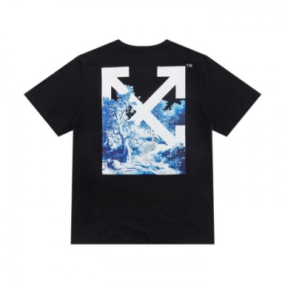 [오프화이트]Off-white 2021 Mm/Wm Printing Logo Crew - neck Cotton Short Sleeved Tshirts - 오프화이트 2021 남/녀 프린팅 로고 코튼 반팔티 Off0721x.Size(s - xl).블랙