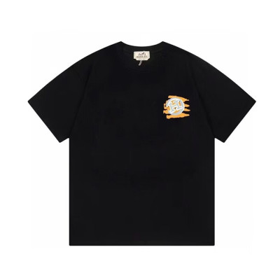 [에르메스]Hermes 2023 Mens Crew-neck Short Sleeved Tshirts - 에르메스 2023 남성 크루넥 반팔티 Her0633x.Size(xs - l).블랙