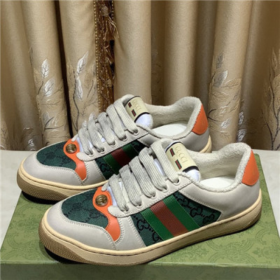 [매장판]Gucci 2021 Women's Leather Sneakers - 구찌 2021 여성용 레더 스니커즈,Size(225-250),GUCS1424,베이지