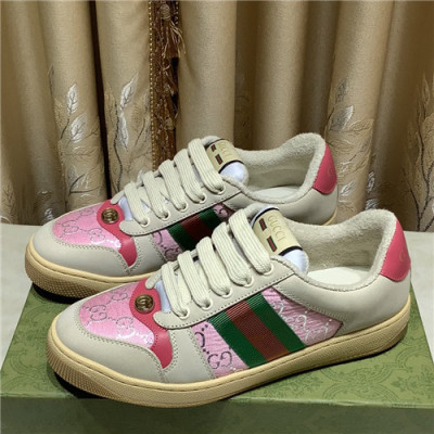 [매장판]Gucci 2021 Women's Leather Sneakers - 구찌 2021 여성용 레더 스니커즈,Size(225-250),GUCS1430,베이지