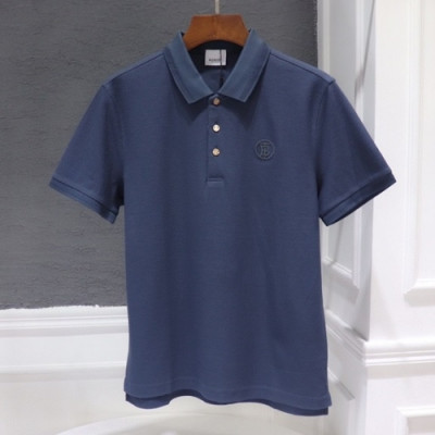 [매장판]Burberry 2021 Mens Logo Cotton Short Sleeved Tshirts - 버버리 2021 남성 로고 코튼 반팔티 Bur03847x.Size(m - 2xl).블루