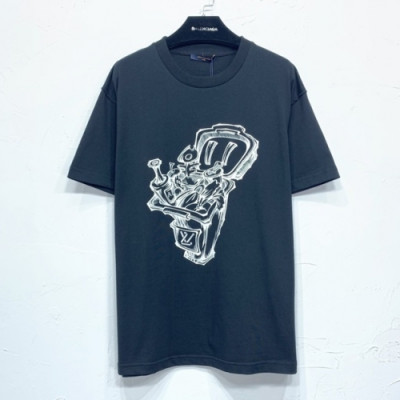 Louis vuitton  Mm/Wm Logo Short Sleeved Tshirts black - 루이비통 2021 남/녀 로고 반팔티 Lou02792x Size(s - xl) 블랙