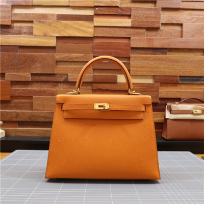 [에르메스]Hermes 2021 Kelly Epsom Tote Bag/Shoulder Bag,25cm,HERB0854 - 에르메스 2021 켈리 앱송 토트백/숄더백,25cm,오렌지