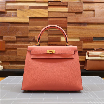 [에르메스]Hermes 2021 Kelly Epsom Tote Bag/Shoulder Bag,25cm,HERB0856 - 에르메스 2021 켈리 앱송 토트백/숄더백,25cm,오렌지