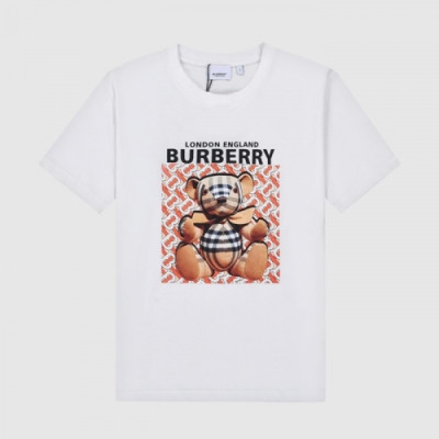 Burberry  Mm/Wm Logo Cotton Short Sleeved Tshirts White - 버버리 2021 남/녀 로고 코튼 반팔티 Bur03856x Size(xs - l) 화이트