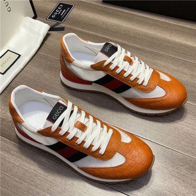 [매장판]Gucci 2021 Men's Leather Sneakers,GUCS1439 - 구찌 2021 남성용 레더 스니커즈,Size(240-270),오렌지