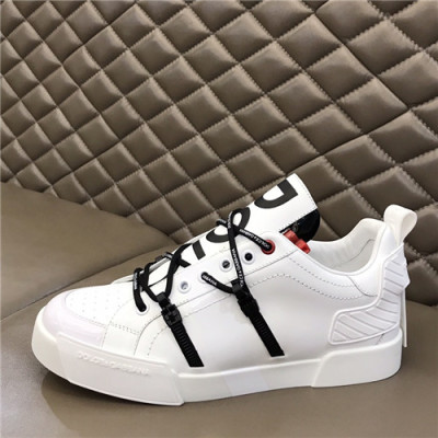 Dolce&Gabbana 2021 Men's Leatehr Sneakers,DGS0274 - 돌체앤가바나 2021 남성용 레더 스니커즈,Size(240-270),화이트