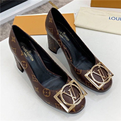 Louis Vuitton 2021 Women's Leather High Heel,LOUS1977 - 루이비통 2021 여성용 레더 하이힐,Size(225-250),브라운