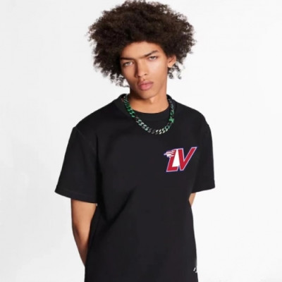 Louis vuitton  Mm/Wm Logo Short Sleeved Tshirts black - 루이비통 2021 남/녀 로고 반팔티 Lou02809x Size(s - xl) 블랙