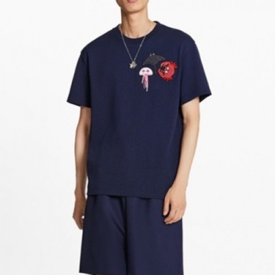 Louis vuitton  Mm/Wm Logo Short Sleeved Tshirts Navy - 루이비통 2021 남/녀 로고 반팔티 Lou02812x Size(s - l) 네이비