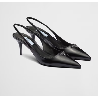 Prada 2023 Women High Heel Sling back Pumps,PRAS0772 - 프라다 2023 여성용 슬링백 펌프스,Size(225-250),블랙