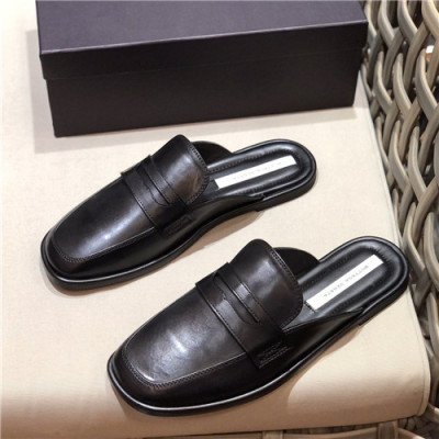 Bottega Veneta 2021 Men's Leather Mule,BVS0362 - 보테가베네타 2021 남성용 레더 뮬,Size(240-270),블랙