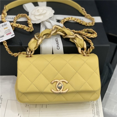 [샤넬]Chanel 2021 Women's Leather Shoulder Bag,19cm,CHAB1669 - 샤넬 2021 여성용 레더 숄더백,19cm,옐로우