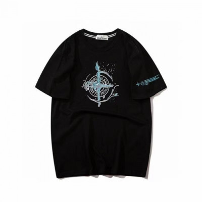 Stone Island  Mens Crew-neck Cotton Short Sleeved Tshirts Black - 스톤아일랜드 2021 남성 크루넥 코튼 반팔티 Sto0326x Size(m - 2xl) 블랙