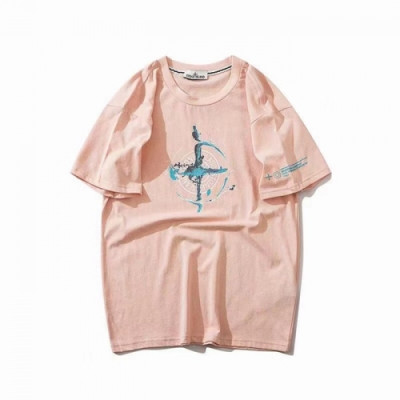 Stone Island  Mens Crew-neck Cotton Short Sleeved Tshirts Pink - 스톤아일랜드 2021 남성 크루넥 코튼 반팔티 Sto0329x Size(m - 2xl) 핑크