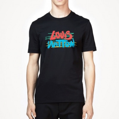 Louis vuitton  Mm/Wm Logo Short Sleeved Tshirts Black - 루이비통 2021 남/녀 로고 반팔티 Lou02831x Size(s - xl) 블랙