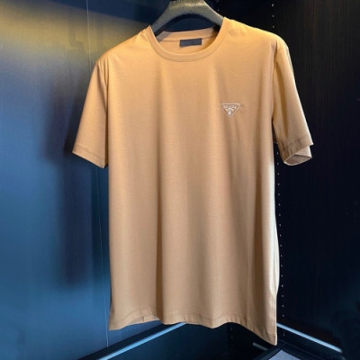 Prada  Mens Basic Logo Short Sleeved Tshirts Camel - 프라다 2021 남성 베이직 로고 폴로 반팔티 Pra02250x Size(m - 3xl) 카멜