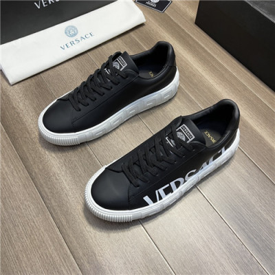 Versace 2021 Men's Leather Sneakers,VERS0560 - 베르사체 2021 남성용 레더 스니커즈,Size(240-2700,블랙