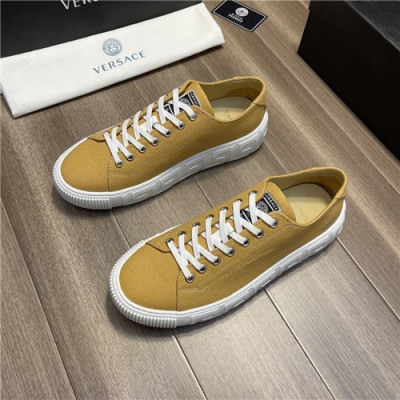 Versace 2021 Men's Canvas Sneakers,VERS0565 - 베르사체 2021 남성용 캔버스 스니커즈,Size(240-270),옐로우