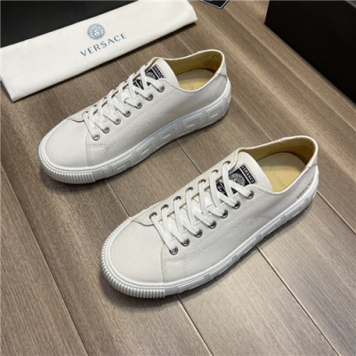 Versace 2021 Men's Canvas Sneakers,VERS0566 - 베르사체 2021 남성용 캔버스 스니커즈,Size(240-270),화이트