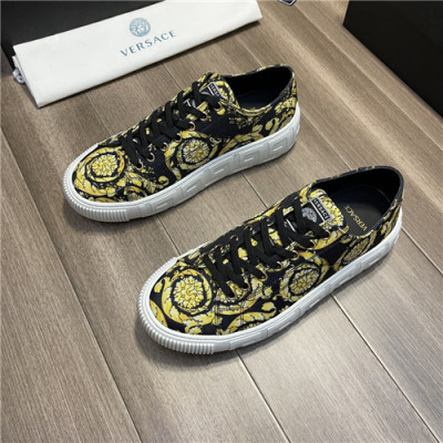 Versace 2021 Men's Canvas Sneakers,VERS0569 - 베르사체 2021 남성용 캔버스 스니커즈,Size(240-270),블랙