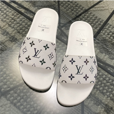 Louis Vuitton 2021 Men's Leatehr Slipper,LOUS2011 - 루이비통 2021 남성용 레더 슬리퍼,Size(240-270),화이트