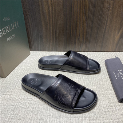 Berluti 2021 Men's Leather Mule,BERTS0231 - 벨루티 2021 남성용 레더 뮬,Size(240-270),블랙