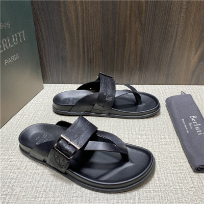 Berluti 2021 Men's Leather Mule,BERTS0235 - 벨루티 2021 남성용 레더 뮬,Size(240-270),블랙