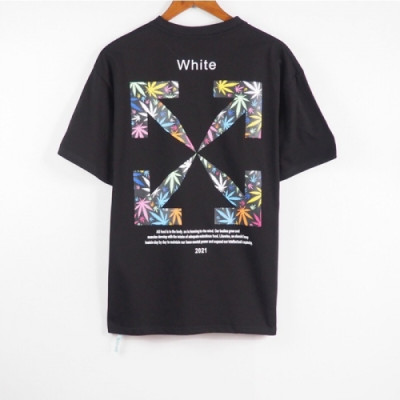 Off-white  Mm/Wm Printing Logo Crew - neck Cotton Short Sleeved Tshirts Black - 오프화이트 2021 남/녀 프린팅 로고 코튼 반팔티 Off0733x Size(s - xl) 블랙