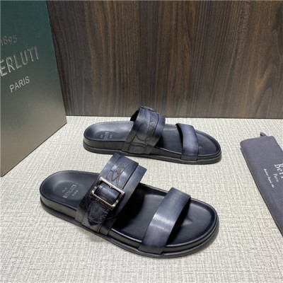 Berluti 2021 Men's Leather Mule,BERTS0245 - 벨루티 2021 남성용 레더 뮬,Size(240-270),그레이