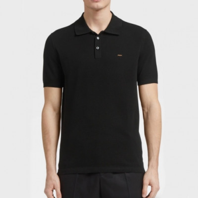 Ermenegildo Zegna  Mens Business Short Sleeved Polo Tshirts Black - 에르메네질도 2021 제냐 남성 비지니스 반팔티 Zeg0292x Size(m - 2xl) 블랙