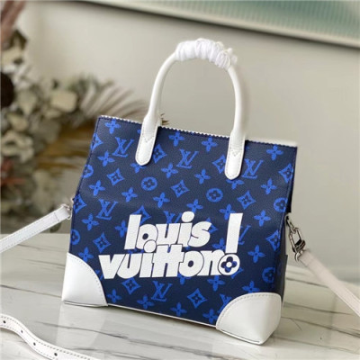 [루이비통]Louis Vuitton 2021 Women's Leather Tote Bag/Shouder Bag,25cm,M46113,LOUB2344 - 루이비통 2021 여성용 레더 토트백/숄더백,25cm,블루