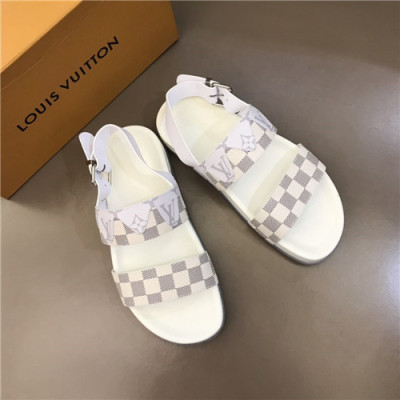 Louis Vuitton 2021 Men's Leather Slipper,LOUS2028 - 루이비통 2021 남성용 레더 슬리퍼,Size(240-270),화이트