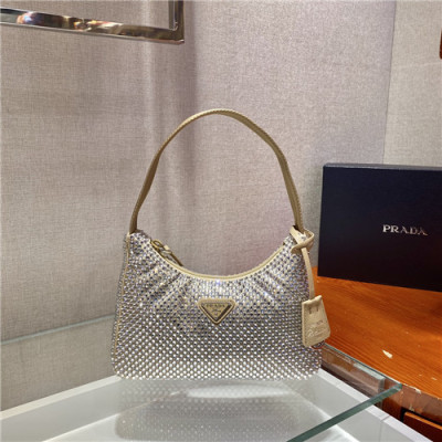 [프라다]Prada 2021 Women's Cubic Hobo Bag,23cm,1NE151,PRAB0410 - 프라다 2021 여성용 큐빅 호보백,23cm,베이지