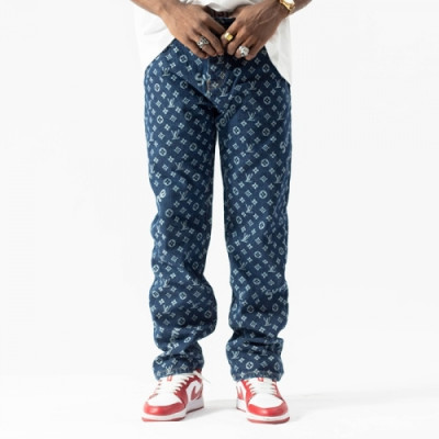 Louis vuitton  Mens Monogram Casual Pants Blue - 루이비통 2021 남성 모노그램 캐쥬얼 팬츠 Lou02851x Size(29 - 38) 블루