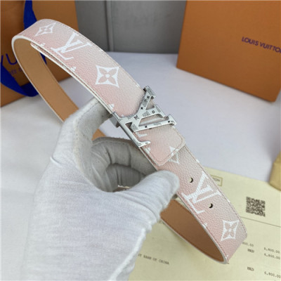 Louis Vuitton 2021 Women's Leather Belt,3.0cm,LOUBT0193 - 루이비통 2021 여성용 레더 벨트,3.0cm,핑크