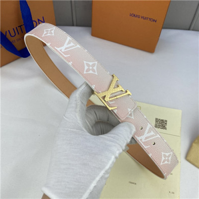 Louis Vuitton 2021 Women's Leather Belt,3.0cm,LOUBT0194 - 루이비통 2021 여성용 레더 벨트,3.0cm,핑크