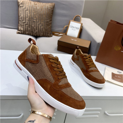 Loro Piana 2021 Men's Leather Sneakers,LOROS0062 - 로로피아나 2021 남성용 레더 스니커브,Size(240-270),카멜