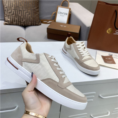 Loro Piana 2021 Men's Leather Sneakers,LOROS0067 - 로로피아나 2021 남성용 레더 스니커브,Size(240-270),베이지