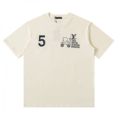 Louis vuitton  Mm/Wm Logo Short Sleeved Tshirts Ivory - 루이비통 2021 남/녀 로고 반팔티 Lou02858x Size(xs - l) 아이보리