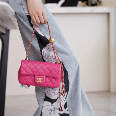 [럭셔리한]Chanel 2021 Women's Classic Flap Glod Ball Cross Bag/Shlouder Bag,20cm,CHAB1681 - 샤넬 2021 여성용 클랙식 플랩 골드볼 크로스백/숄더백,20cm,핑크