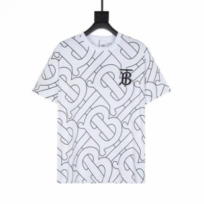 Burberry  Mens Logo Cotton Short Sleeved Tshirts White - 버버리 2021 남성 로고 코튼 반팔티 Bur03870x Size(xs - l) 화이트