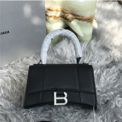 [시크한 숄더백]Balenciaga 2021 Women's Leather Tote Bag/Shoulder Bag,19cm,BGB0645 - 발렌시아가 2021 여성용 레더 토트백/숄더백,19cm,블랙