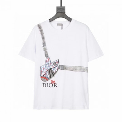 Dior  Mm/Wm Casual Crew-neck Short Sleeved Tshirts White - 디올 2021 남/녀 캐쥬얼 크루넥 반팔티 Dio01243x Size(xs - l) 화이트