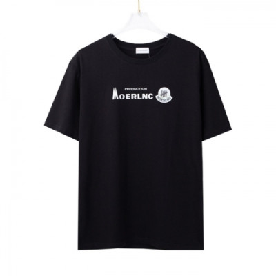 Moncler  Mens Logo Crew-neck Short Sleeved Tshirts Black - 몽클레어 2021 남성 로고 크루넥 반팔티 Moc02196x Size(xs- l) 블랙