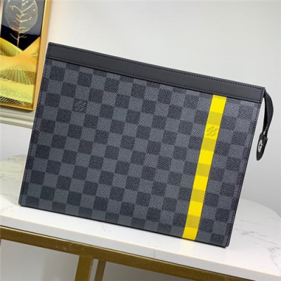 [루이비통]Louis Vuitton 2021 Men's Leather Pouch,27cm,M60107,LOUB2362 - 루이비통 2021 남성용 레더 파우치,27cm,블랙